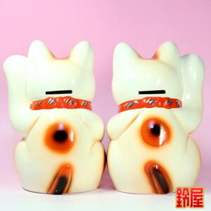 開店祝いの招き猫：開店祝い招き猫セット・背面画像