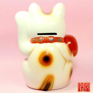 開店祝いの招き猫：だるま招き猫・背面画像