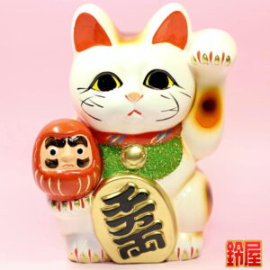 開店祝いの招き猫：だるま招き猫・正面画像