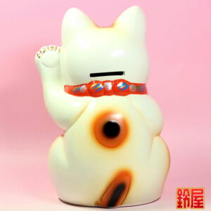 開店祝いの招き猫：ドル招き猫・背面画像